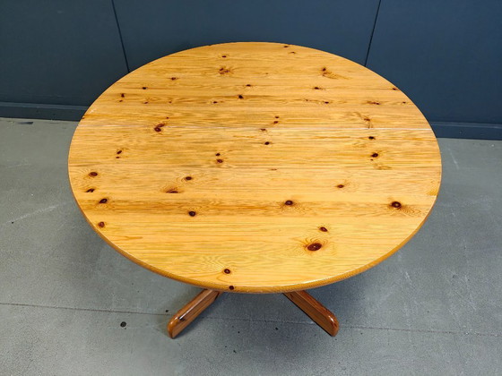 Image 1 of Rainer Daumiller Style Pine Wood Dining Table, 1970s