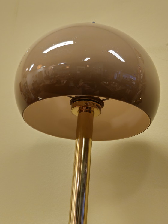 Image 1 of Vintage Herda Mushroom Tafellamp Bureaulamp Lamp Messing 