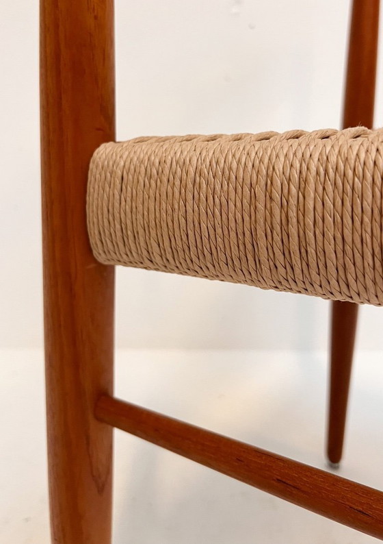 Image 1 of Gereviseerde Set Van 4 Papercord Stoelen Van H. Klein Voor Bramin, 1960's