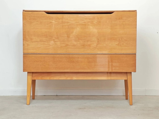 Opbergkist met deksel / minibar van Landsman / Nepozitek 1960 – Opbergkast, Wood, Mid Century Modern (photo 2 of 24)