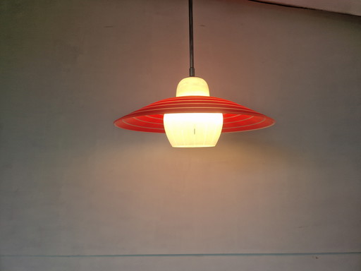 Vintage opaline pendant lamp