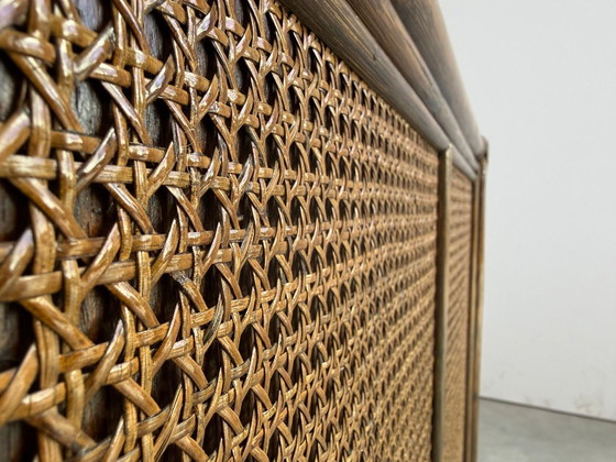 Vintage Rattan And Travertine Sideboard, 1960s – Dressoirs, Wood (photo 11 of 12)