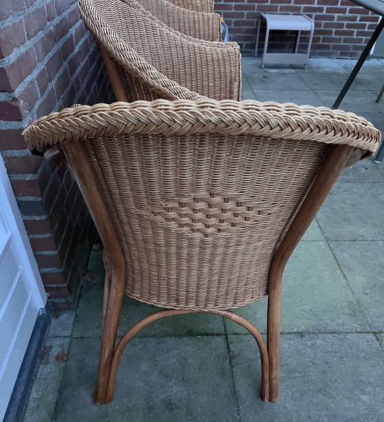 Image 1 of Scandinavisch style fauteuils tulpen stoel rotan 