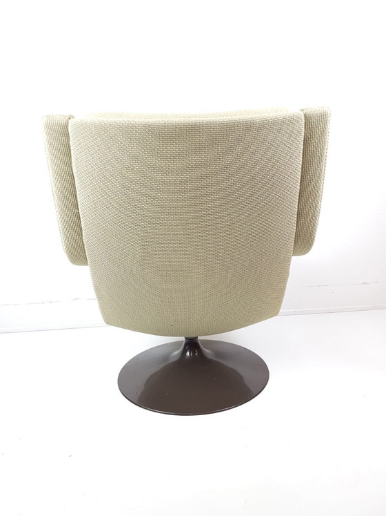 Image 1 of Poltrona Artifort vintage f140 | tessuto di rivestimento giallo-grigio