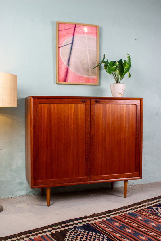 Image 1 of Vintage teak cabinet, highboard, chest of drawers, sideboard, HW Klein Danish