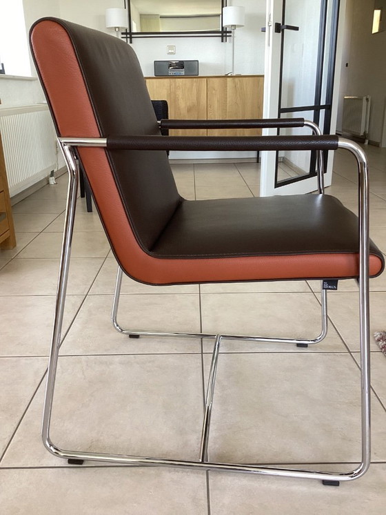 Image 1 of 4x Chaise de salle à manger Leolux Orchid en 2 couleurs de cuir