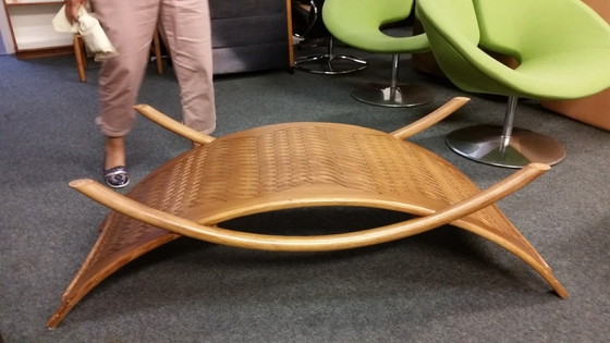 Image 1 of Couchtisch aus Bambus, Rattan und Korbgeflecht