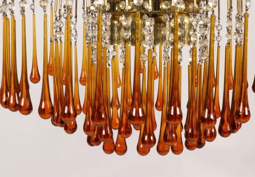 Murano tear drop chandelier 1970’s