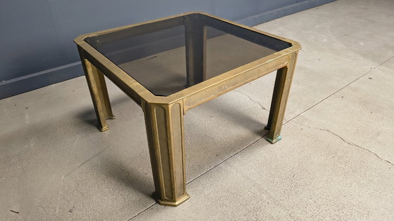 Image 1 of Brutalistische bijzettafels van gegoten brons uit de jaren 70 van Peter van Heeck