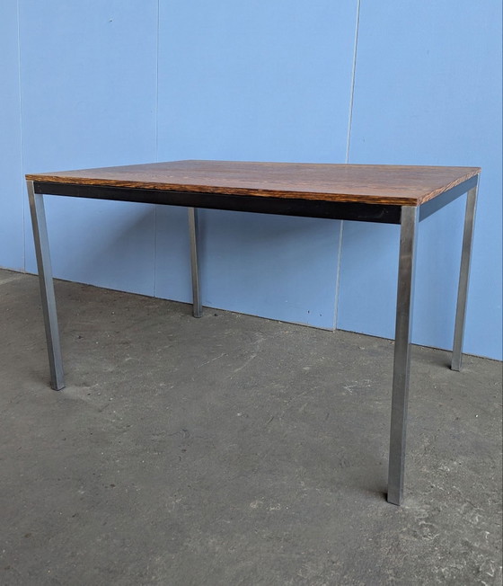 Minimalistischer TE52 Schreibtisch/Esstisch Martin Visser Spectrum – Rostfreier Stahl, Metall (photo 6 of 15)