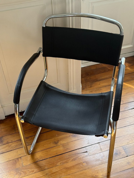 Marcel Breuer Style Cantilever Chair – Chairs and lounge chairs, Leather, Metal (photo 4 of 10)