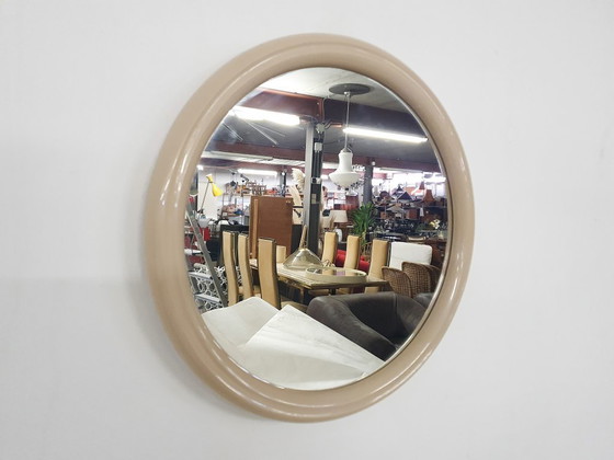Image 1 of Small mid-century round polyester mirror, The Netherlands 1960's