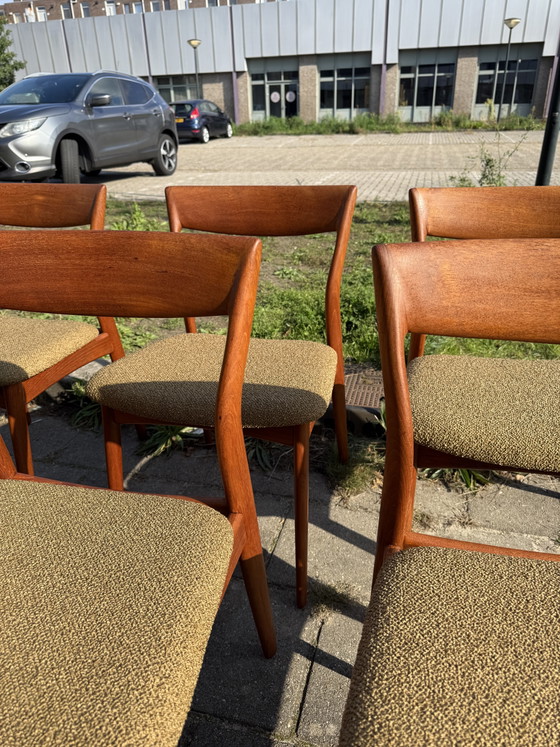 6x Sedie da pranzo restaurate, Viborg Stolefabrik ‘60 – Legno, Tessile (photo 15 of 15)
