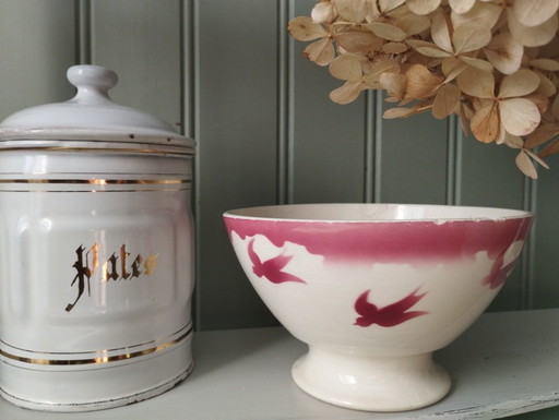 Ciotola in terracotta di Badonviller "Rondini"