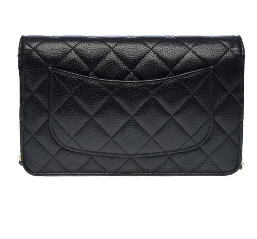 Portafoglio Sac CHANEL con catena en Cuir Noir - 101614%%