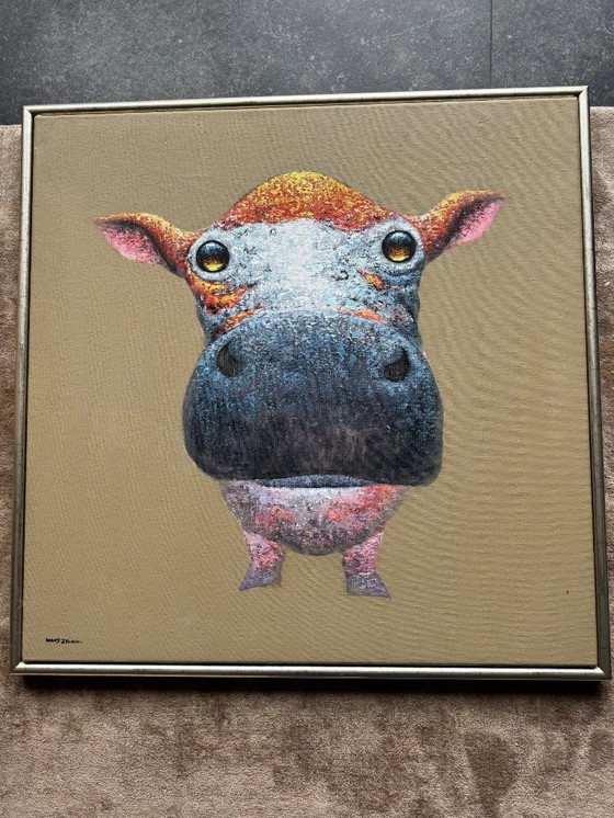 Image 1 of Wang Zhi Wu malt auf Leinwand