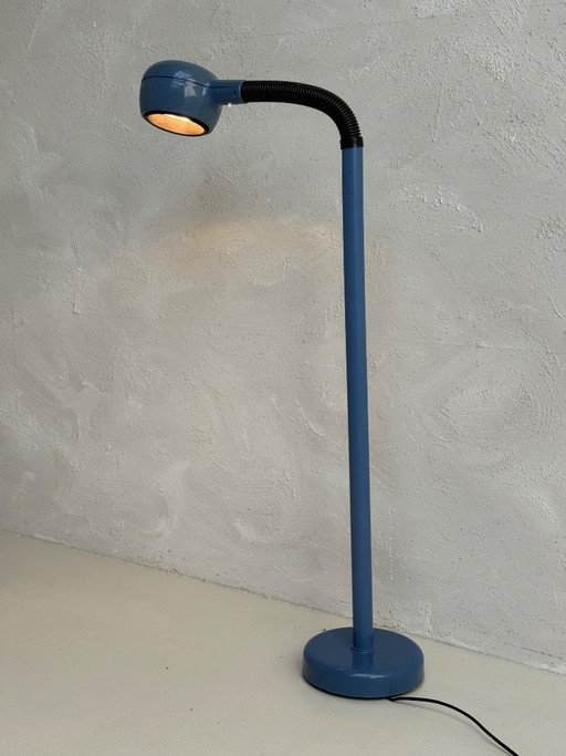 Vintage Fagerhults Sweden Floor Lamp Model 'Cobra' Turquoise