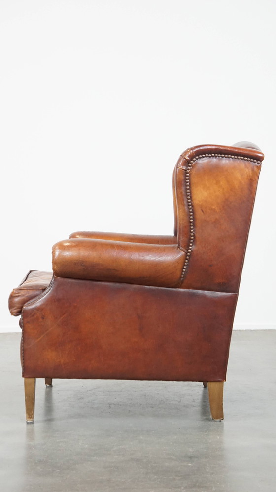 Image 1 of Vintage Schapenleren Oorfauteuil