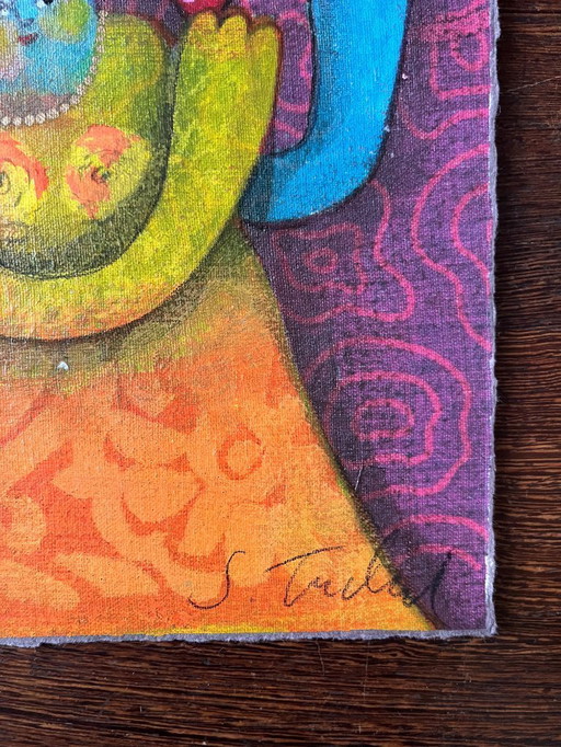 Signed work in mixed media Sabine Tuchel