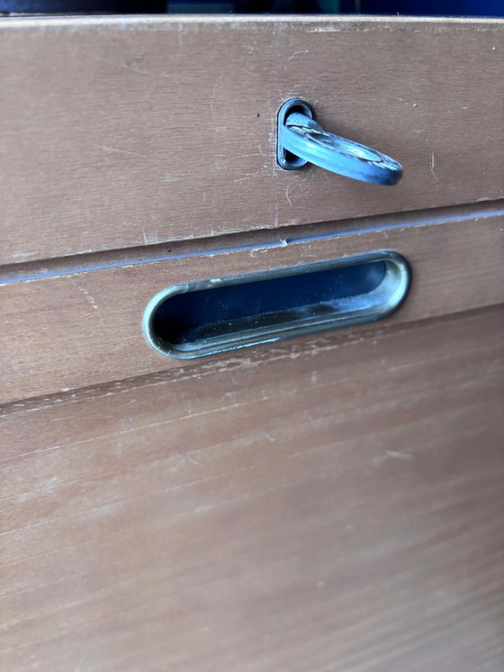 Image 1 of Vintage filing cabinet with roller door made by Ekawerk Lippe.