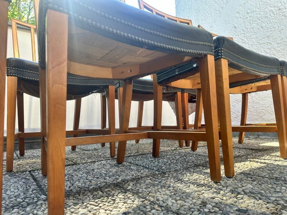 Image 1 of 10 sillas Josef Frank Svenskt Tenn modelo antiguo 620 de madera de nogal