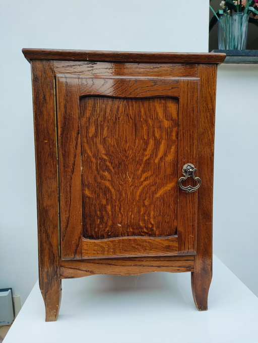 Vintage - Petit Meuble - Table De Chevet En Chêne