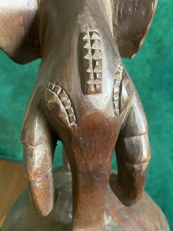 Zeldzaam Koninklijk Baoulé Orakel "Mounu" – Olifant van Dualiteit – 53cm – Beeldhouwkunst, Wood (photo 13 of 26)