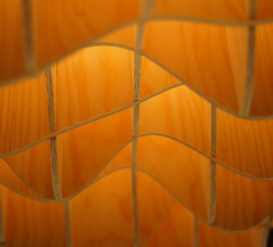 Image 1 of Plafondlamp parametrisch design plywood