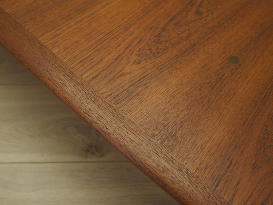 Credenza danese in teak a forma architettonica bassa, design scandinavo moderno, anni '70 – Mobili TV, Legno (photo 9 of 9)