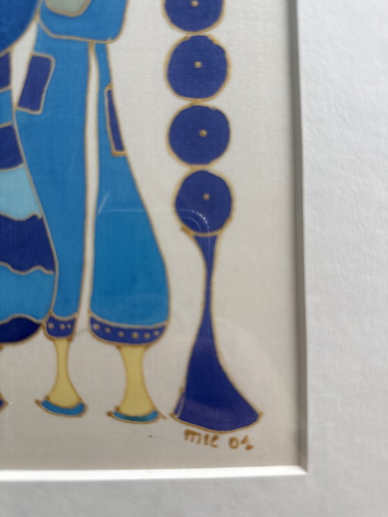 Pittura su seta Mie, Intitolata – Dipinti e disegni, Canvas (photo 5 of 6)