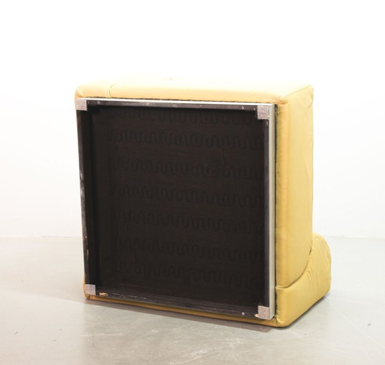 Image 1 of Sandy Leather Modular Walter Knoll Domaine Sofa Designed by Bernd Münzebrock, 7 Elements. Germany, 1970s.