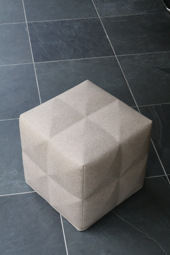 Image 1 of 3 Acoustic poufs - Pouffe Cube Solo 4SQ AS Fabric "Kiezel 7"
