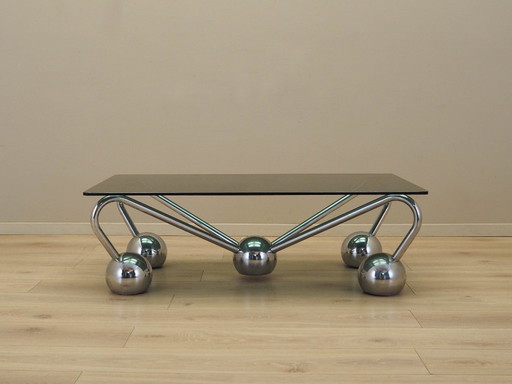 Glazen salontafel, Italiaans design, jaren 70, vervaardigd in Italië.