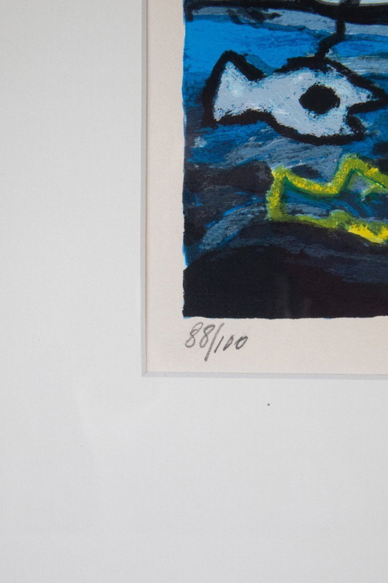 Image 1 of Guazzo / composizione figurativa colorata - Artista: Hans Truijen - Titolo: Viaggio notturno