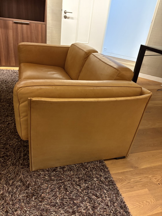 Image 1 of Cassina 3-seater and 2-seater leather sofa set