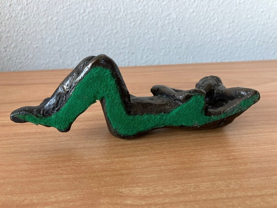 Image 1 of Solid Bronze Statue of a Reclining Lady