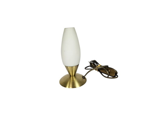 R.S. - Leuchten - table lamp - chalice lamp - frosted glass - brass - 80s