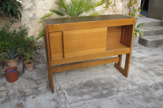 Image 1 of 1 Bar en 3 Hoge Solid Elm Krukken Gepubliceerd door Groupe Regain Jaar 80
