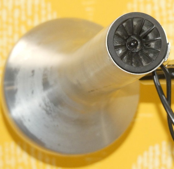 Image 1 of 60s 70s vloerlamp SLZ Swisslamps International metallic zilver 2 lampen zwenkbare vloerlamp sputnik space age panton