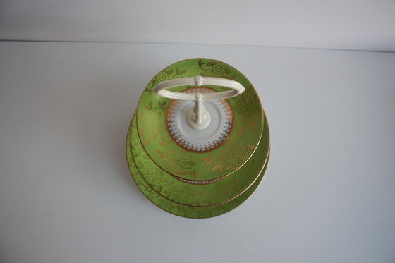 Image 1 of Multi-tiered porcelain tray, Stará Role porcelain, Czechoslovakia, 1950s. 