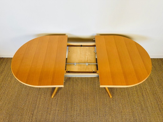 Image 1 of Table à manger vintage ovale extensible, 1960