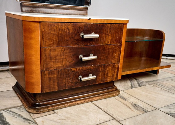 Image 1 of Vintage Art Déco Vanity, by Jindřich Halabala, 1940s Czechoslovakia