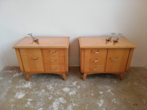 Tables de nuit luxueuses Mid Century Vintage Sideboards