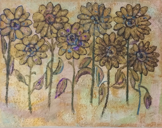 Image 1 of T. van Steenbergen „Blumen“ 70 x 90 cm