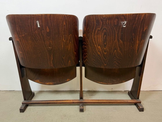 Vintage Two-Seat Cinema Bench from Thonet, 1950s – Folding chairs, Wood (photo 19 of 21)