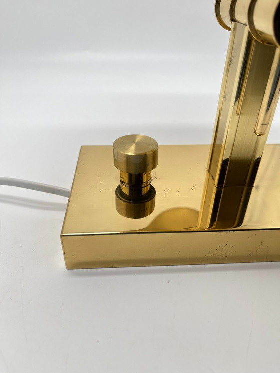 Vintage Postmodern Wall Light 1980s – Gold – Dimmable – 180° Rotatable – Metal (photo 10 of 22)