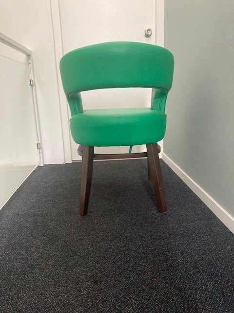 Image 1 of 8 sedie in skai verde