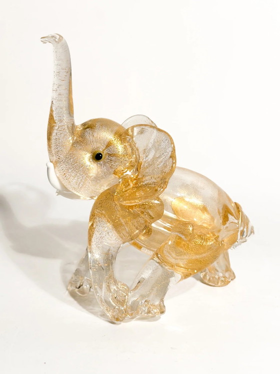 Little Elephant in Murano Glass and Gold Leaf Attributed to Ercole Barovier 1930s – Sculpture (photo 9 of 11)