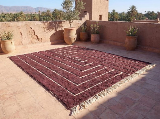 Traditional handmade Berber rug in pure wool, size 200x300 cm