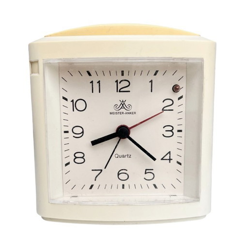 Alarm clock, vintage quartz clock MEISTER ANKER Germany 1980s